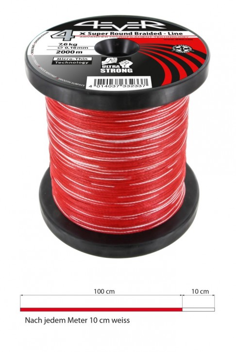 Jenzi 4Ever 4x Super Round Braided Line 2000m 0,08mm