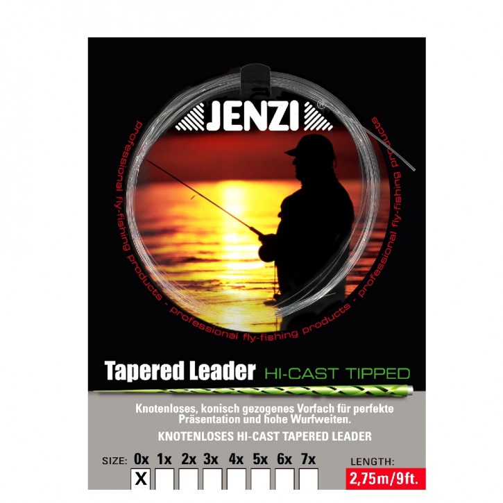 Jenzi Fliegenvorfach Tapered Leader - 0x0,30/0,57