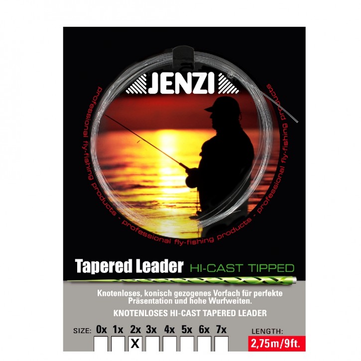 Jenzi Fliegenvorfach Tapered Leader - 2x0,25/0,57