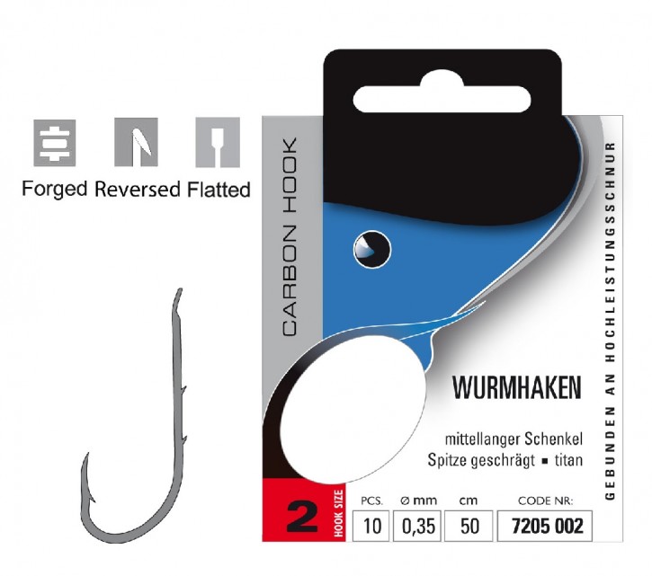 Jenzi High-Carbon-Haken Wurmhaken Gr. 2
