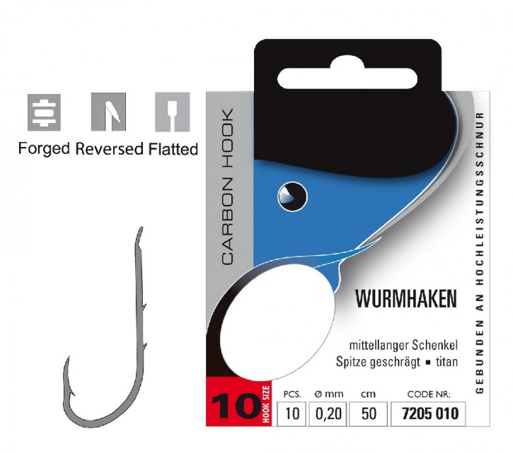 Jenzi High-Carbon-Haken Wurmhaken Gr. 10