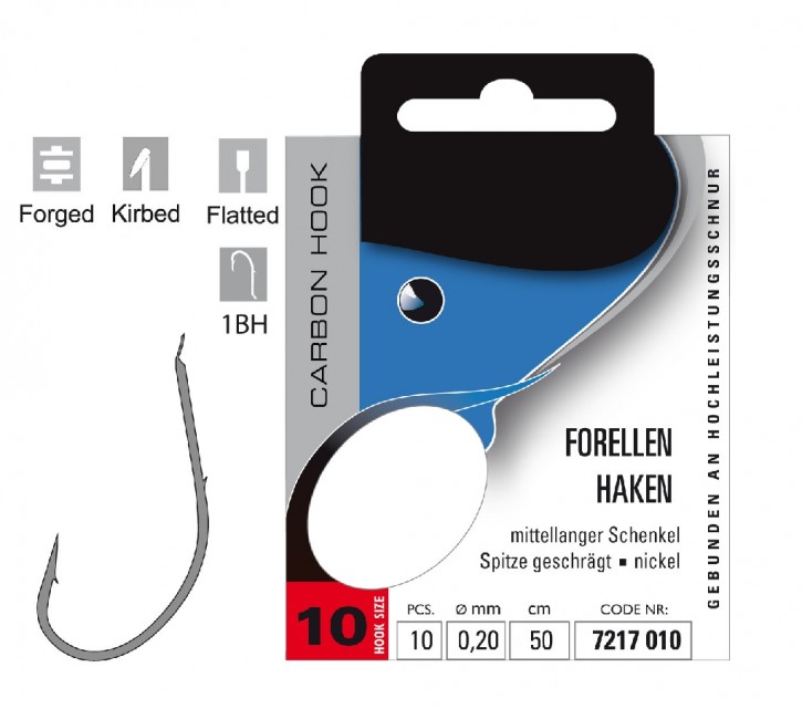 Jenzi High-Carbon-Haken Forellenhaken Gr. 10