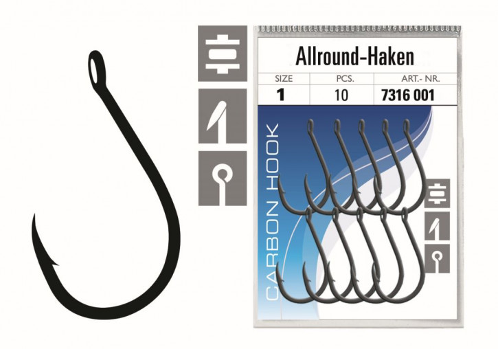 Jenzi Lose Haken Hi-Carbon Allroundhaken mit Öhr Gr. 1