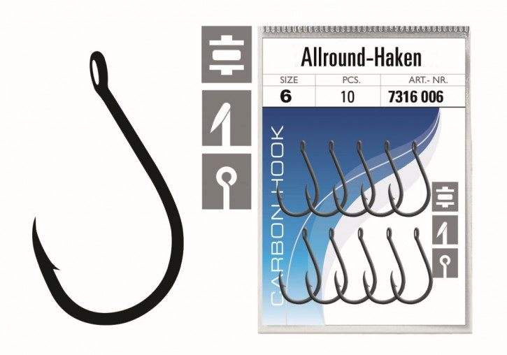Jenzi Lose Haken Hi-Carbon Allroundhaken mit Öhr Gr. 6