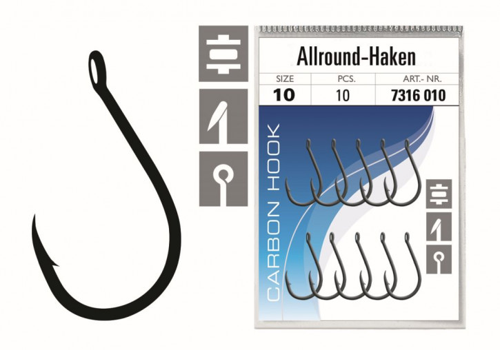 Jenzi Lose Haken Hi-Carbon Allroundhaken mit Öhr Gr. 10