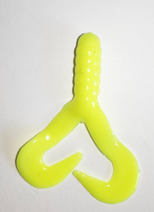 Doppelschwanztwister Neon-Gelb